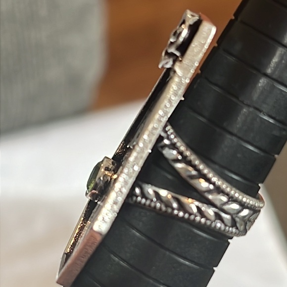 #118 Skeleton & Day of The Dead ๐ Peridot Handcrafted Ring ๐ Size 8 - Picture 14 of 16